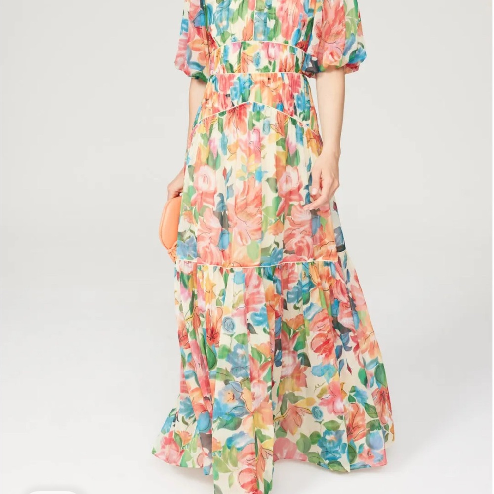 Vibrant Floral Maxi Dress